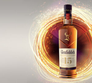 The Glenfiddich Whisky - 15 years old. Single malt whisky