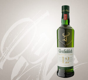 The Glenfiddich Whisky - 12 years old. Single malt whisky