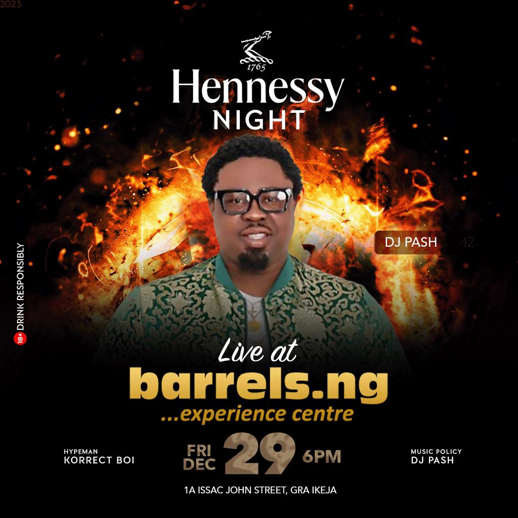 Detty your December with Hennessey Night Live at Barresl.ng